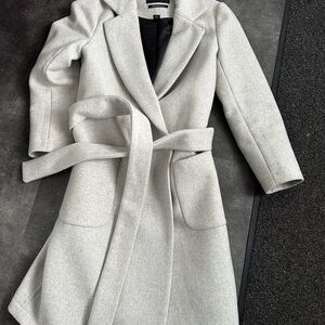 Scotch & Soda Women's Grey Wool Trench Coat